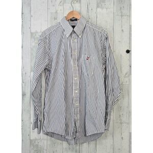 Chatham Chino Company 80's 2-Ply Broadcloth Striped Cotton Shirt Sz. L